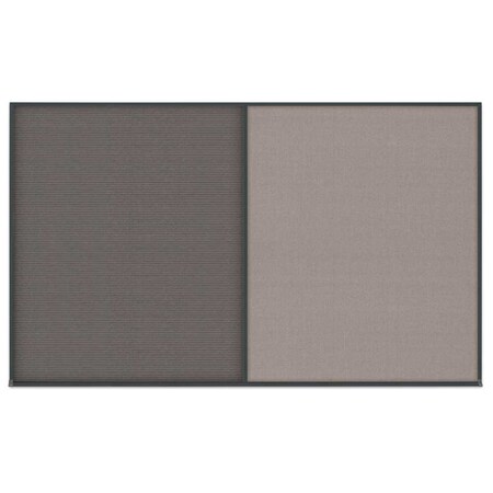 United Visual Products Single Door Radius Corkboard, 36"x36", Hea, UV7012RC-SATIN-COBACC UV7012RC-SATIN-COBACC